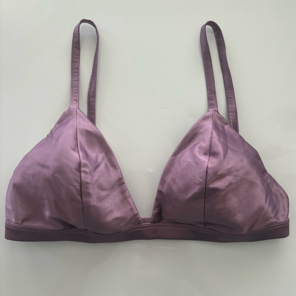 Parade Satin Triangle Bralette Purple